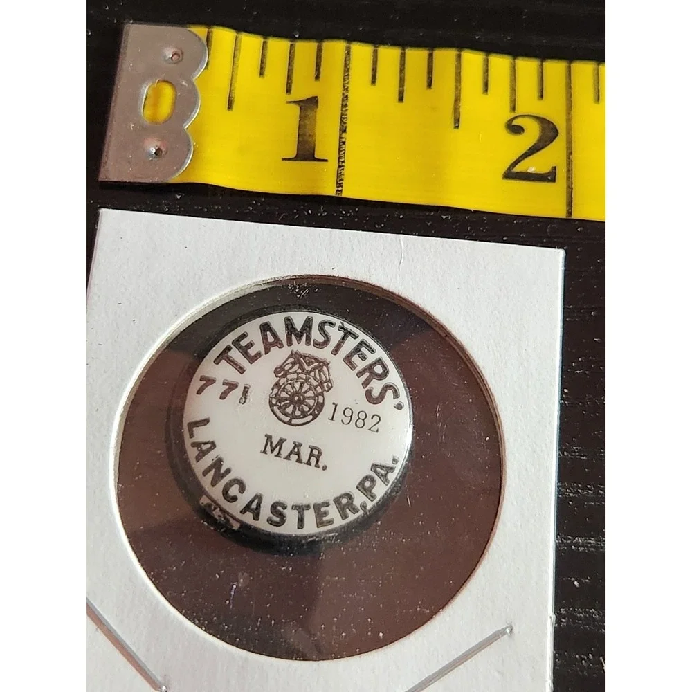 Teamsters Local 771 Lancaster PA March 1982 Pinback Button Approx 1in‎ Round